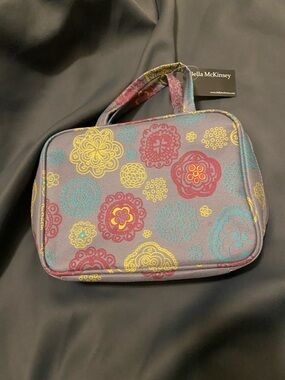 Grey Floral Bible Cover with Handles